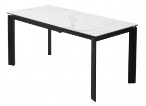 Стол CORNER 120 MATTE STATUARIO Белый мрамор матовый керамика, стекло/ черный каркас, ®DISAUR в Краснокамске - krasnokamsk.mebel24.online | фото 5