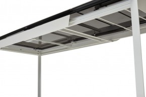 Стол CREMONA 140 HIGH GLOSS STATUARIO Белый мрамор глянцевый, керамика/ белый каркас, ®DISAUR в Краснокамске - krasnokamsk.mebel24.online | фото 2