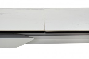 Стол CREMONA 140 HIGH GLOSS STATUARIO Белый мрамор глянцевый, керамика/ белый каркас, ®DISAUR в Краснокамске - krasnokamsk.mebel24.online | фото 3