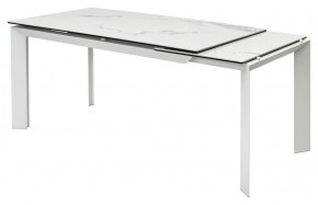 Стол CREMONA 140 HIGH GLOSS STATUARIO Белый мрамор глянцевый, керамика/ белый каркас, ®DISAUR в Краснокамске - krasnokamsk.mebel24.online | фото 7