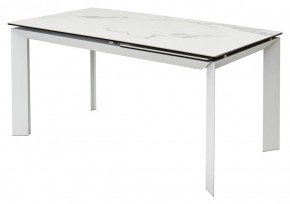 Стол CREMONA 140 HIGH GLOSS STATUARIO Белый мрамор глянцевый, керамика/ белый каркас, ®DISAUR в Краснокамске - krasnokamsk.mebel24.online | фото 9