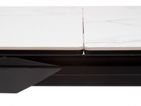 Стол CREMONA 140 HIGH GLOSS STATUARIO Белый мрамор глянцевый, керамика/ черный каркас, ®DISAUR в Краснокамске - krasnokamsk.mebel24.online | фото 5