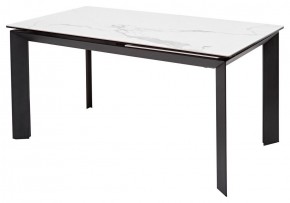 Стол CREMONA 140 HIGH GLOSS STATUARIO Белый мрамор глянцевый, керамика/ черный каркас, ®DISAUR в Краснокамске - krasnokamsk.mebel24.online | фото 7