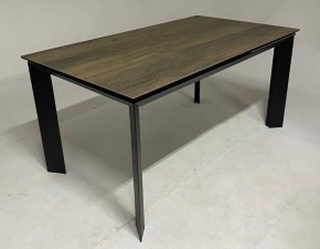 Стол CREMONA 140 KL-61 под дерево, итальянская керамика/ черный каркас, ®DISAUR в Краснокамске - krasnokamsk.mebel24.online | фото 2