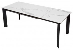 Стол CREMONA 140 MATTE STATUARIO Белый мрамор матовый, керамика/ черный каркас, ®DISAUR в Краснокамске - krasnokamsk.mebel24.online | фото 2