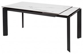 Стол CREMONA 140 MATTE STATUARIO Белый мрамор матовый, керамика/ черный каркас, ®DISAUR в Краснокамске - krasnokamsk.mebel24.online | фото 6