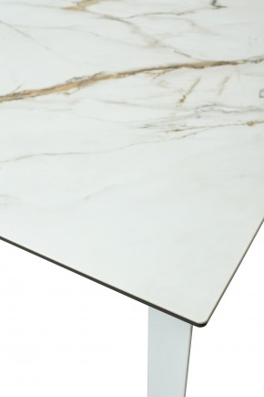 Стол CREMONA 160 KL-188 Контрастный мрамор / белый каркас, ®DISAUR в Краснокамске - krasnokamsk.mebel24.online | фото 4