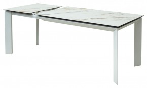 Стол CREMONA 160 KL-188 Контрастный мрамор / белый каркас, ®DISAUR в Краснокамске - krasnokamsk.mebel24.online | фото 6