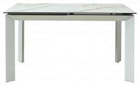 Стол CREMONA 160 KL-188 Контрастный мрамор / белый каркас, ®DISAUR в Краснокамске - krasnokamsk.mebel24.online | фото 8