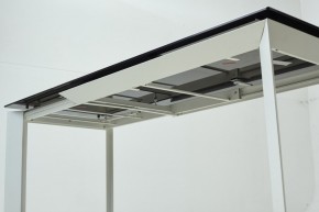 Стол CREMONA 180 KL-188 Контрастный мрамор матовый, итальянская керамика/ белый каркас, ®DISAUR в Краснокамске - krasnokamsk.mebel24.online | фото 8