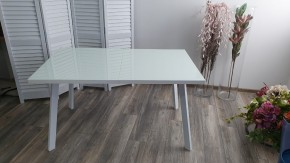 Стол ФИН 140 Белый, стекло/ Белый каркас М-City в Краснокамске - krasnokamsk.mebel24.online | фото 9