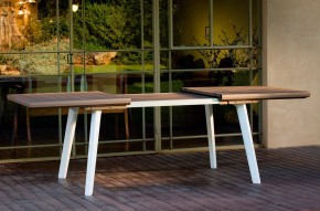 Стол Гармония раздвижной (Harmony Extendable) белый-капучино в Краснокамске - krasnokamsk.mebel24.online | фото 3