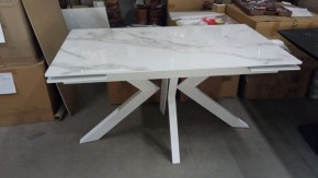 Стол Кентукки 3 140 БЕЛЫЙ МРАМОР, стекло / БЕЛЫЙ, М-City в Краснокамске - krasnokamsk.mebel24.online | фото 2