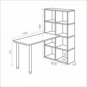 Стол компьютерный Bartolo в Краснокамске - krasnokamsk.mebel24.online | фото 3