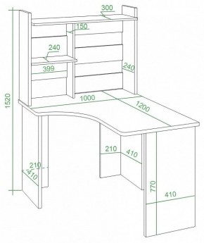 Стол компьютерный Домино Lite СКЛ-Угл120+НКЛ-100 в Краснокамске - krasnokamsk.mebel24.online | фото 2