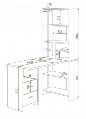 Стол компьютерный Домино Lite СТЛ-ОВ+С100Прям+ТЯЛ в Краснокамске - krasnokamsk.mebel24.online | фото 2