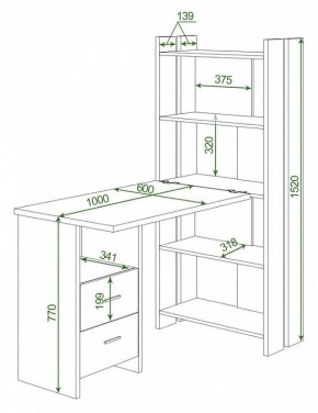 Стол компьютерный Домино Lite СТЛ-ОВ+С100Р в Краснокамске - krasnokamsk.mebel24.online | фото 2