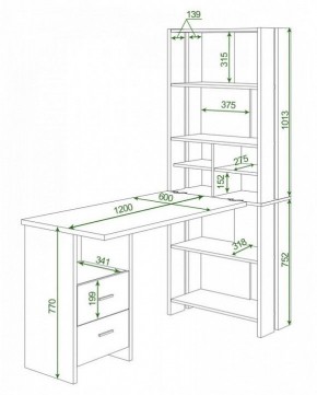 Стол компьютерный Домино Lite СТЛ-ОВ+С120Прям+ТЯЛ в Краснокамске - krasnokamsk.mebel24.online | фото 2