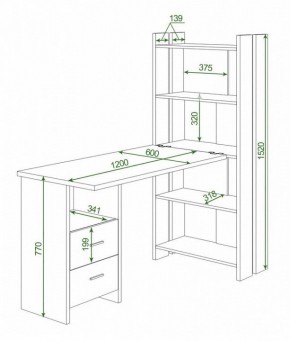 Стол компьютерный Домино Lite СТЛ-ОВ+С120Прям+ТЯЛ в Краснокамске - krasnokamsk.mebel24.online | фото 2