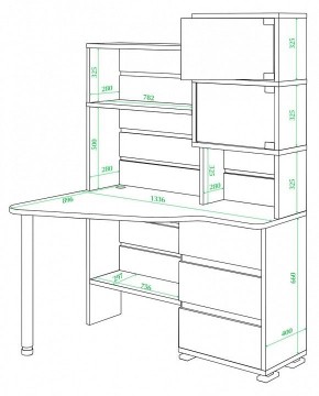 Стол компьютерный Домино нельсон СР-322 в Краснокамске - krasnokamsk.mebel24.online | фото 2