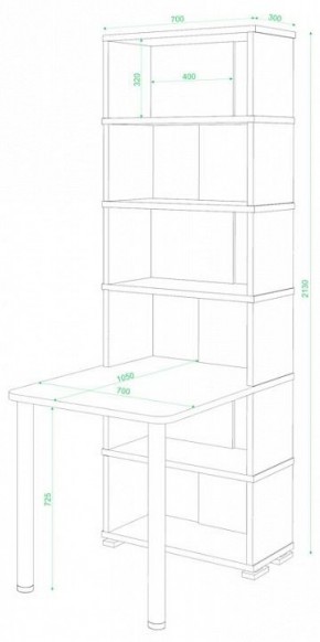 Стол компьютерный Домино СБ-10М/6 в Краснокамске - krasnokamsk.mebel24.online | фото 2