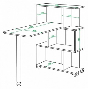 Стол компьютерный Домино СЛ-5-3СТ в Краснокамске - krasnokamsk.mebel24.online | фото 2