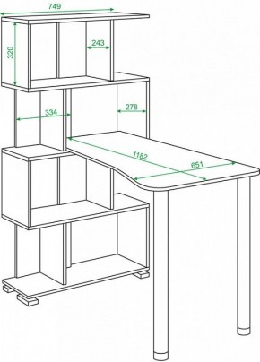 Стол компьютерный Домино СЛ-5-4СТ-2 в Краснокамске - krasnokamsk.mebel24.online | фото 2