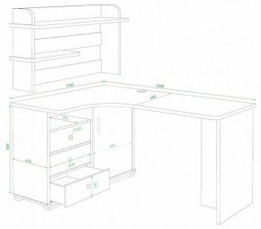 Стол компьютерный Домино СР-145 в Краснокамске - krasnokamsk.mebel24.online | фото 2