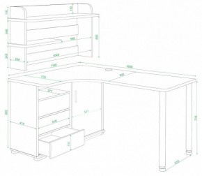 Стол компьютерный Домино СР-145М в Краснокамске - krasnokamsk.mebel24.online | фото 2