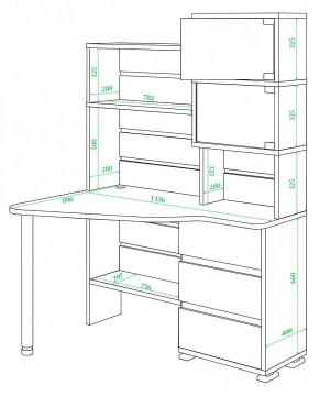 Стол компьютерный Домино СР-322 в Краснокамске - krasnokamsk.mebel24.online | фото 2