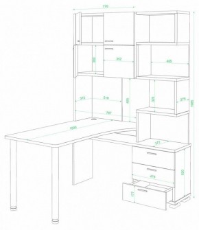 Стол компьютерный Домино СР-500М/190 в Краснокамске - krasnokamsk.mebel24.online | фото 2