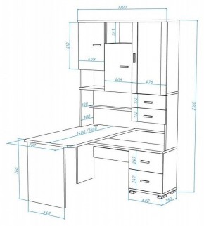 Стол компьютерный Домино СР-620/140 в Краснокамске - krasnokamsk.mebel24.online | фото 2