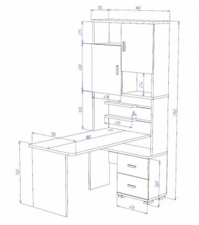 Стол компьютерный Домино СР-720/180 в Краснокамске - krasnokamsk.mebel24.online | фото 2