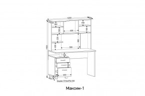 Стол компьютерный Максим 1 в Краснокамске - krasnokamsk.mebel24.online | фото 9