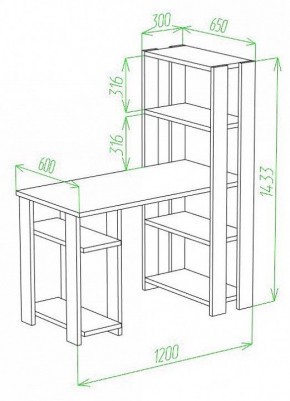 Стол компьютерный Slim СТН-145/120 в Краснокамске - krasnokamsk.mebel24.online | фото 2