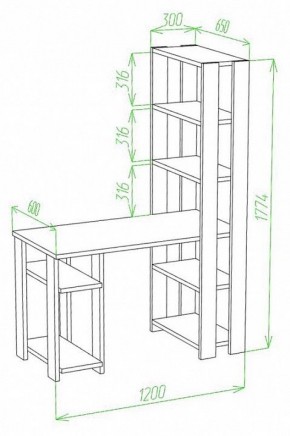 Стол компьютерный Slim СТН-180/120 в Краснокамске - krasnokamsk.mebel24.online | фото 2