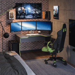 Стол компьютерный ВАРДИГ K1 120x82, антрацит/лайм в Краснокамске - krasnokamsk.mebel24.online | фото 4