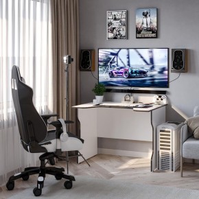 Стол компьютерный ВАРДИГ K2 100x82, белый/черный в Краснокамске - krasnokamsk.mebel24.online | фото 4