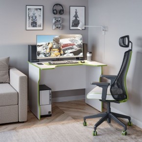 Стол компьютерный ВАРДИГ K2 100x82, белый/лайм в Краснокамске - krasnokamsk.mebel24.online | фото 4