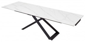 Стол LIVORNO 180 MATT WHITE MARBLE SOLID CERAMIC / BLACK, ®DISAUR в Краснокамске - krasnokamsk.mebel24.online | фото 4
