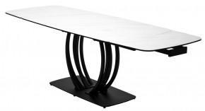 Стол MATERA 160 MARBLES KL-99 Белый мрамор матовый, итальянская керамика/ черный каркас, ®DISAUR в Краснокамске - krasnokamsk.mebel24.online | фото 8