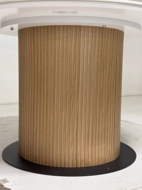Стол MESA D120 цвет БЕЛЫЙ МРАМОР M326 / Каркас OAK, ®DISAUR в Краснокамске - krasnokamsk.mebel24.online | фото 4