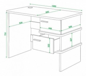 Стол письменный Домино нельсон СД-15С в Краснокамске - krasnokamsk.mebel24.online | фото 3