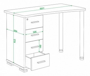 Стол письменный Домино СКМ-50 в Краснокамске - krasnokamsk.mebel24.online | фото 6