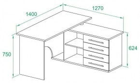 Стол письменный КСТ-109Л в Краснокамске - krasnokamsk.mebel24.online | фото 3
