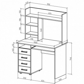 Стол письменный Остин в Краснокамске - krasnokamsk.mebel24.online | фото 3