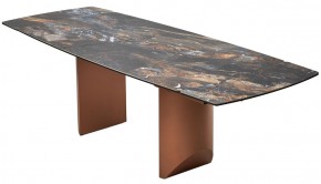 Стол ПУАНТО 200 TITANIUM LAWA NERO, керамика / МЕДЬ каркас М-City в Краснокамске - krasnokamsk.mebel24.online | фото 13