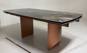 Стол ПУАНТО 200 TITANIUM LAWA NERO, керамика / МЕДЬ каркас М-City в Краснокамске - krasnokamsk.mebel24.online | фото 3
