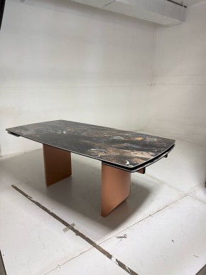 Стол ПУАНТО 200 TITANIUM LAWA NERO, керамика / МЕДЬ каркас М-City в Краснокамске - krasnokamsk.mebel24.online | фото 4