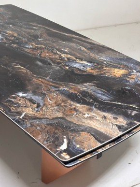 Стол ПУАНТО 200 TITANIUM LAWA NERO, керамика / МЕДЬ каркас М-City в Краснокамске - krasnokamsk.mebel24.online | фото 6